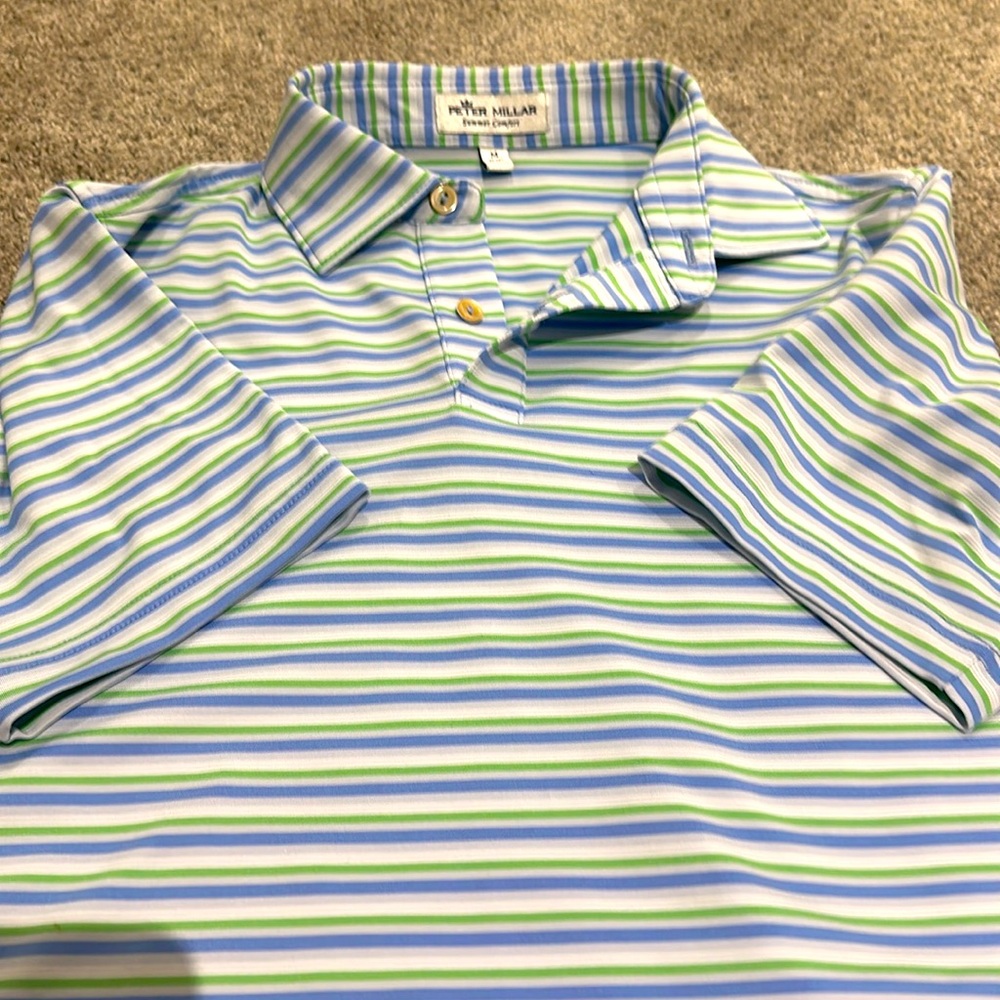 Peter Millar boys summer comfort striped polo sz 9-10